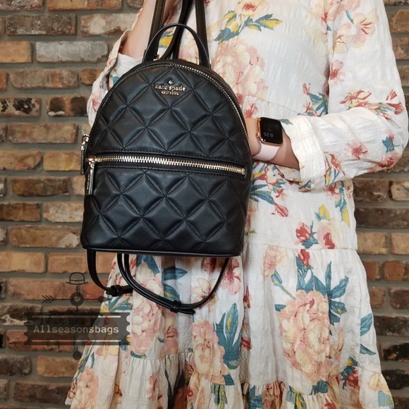 Kate Spade MINI NATALIA backpack Leather Black main image 12